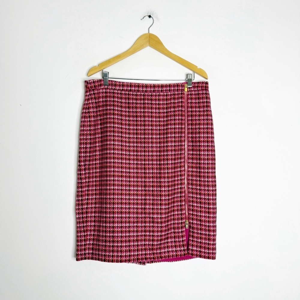 Talbots Tweed Skirt Size 16 NWT Pink Multicolor Wool Blend